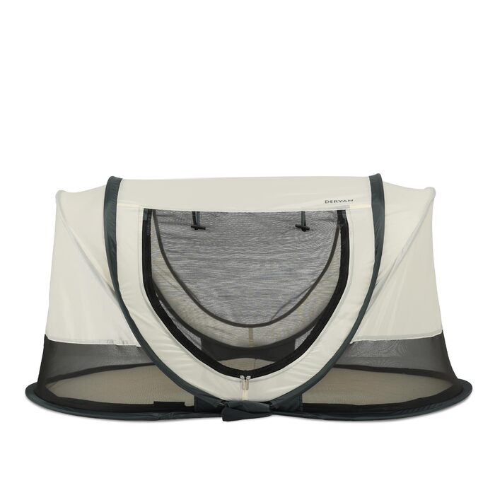 Кемпінгове ліжко Deryan Scott Дитячий намет Захист від ультрафіолету 50 Ліжко для малюків Кремове
