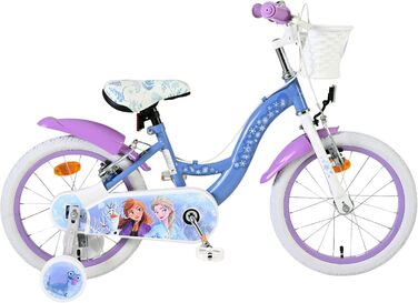 Дитячий велосипед Volare Frozen II, синій, 16 дюймів Вік 4-6 років 2 ручні гальма, додаткові колеса, світловідбивачі Регульована висота Кошик для керма Подарунок для дівчаток
