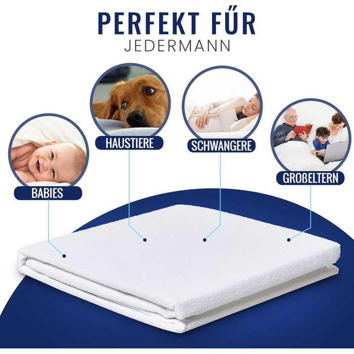 Наматрацник 120x200 см, водонепроникний та повітропроникний, виготовлений з бавовни (Oeko-TEX Standard 100), забезпечує захист матраца та вологи, служить наматрацником, можна прати при температурі 60C. 120 x 200 см