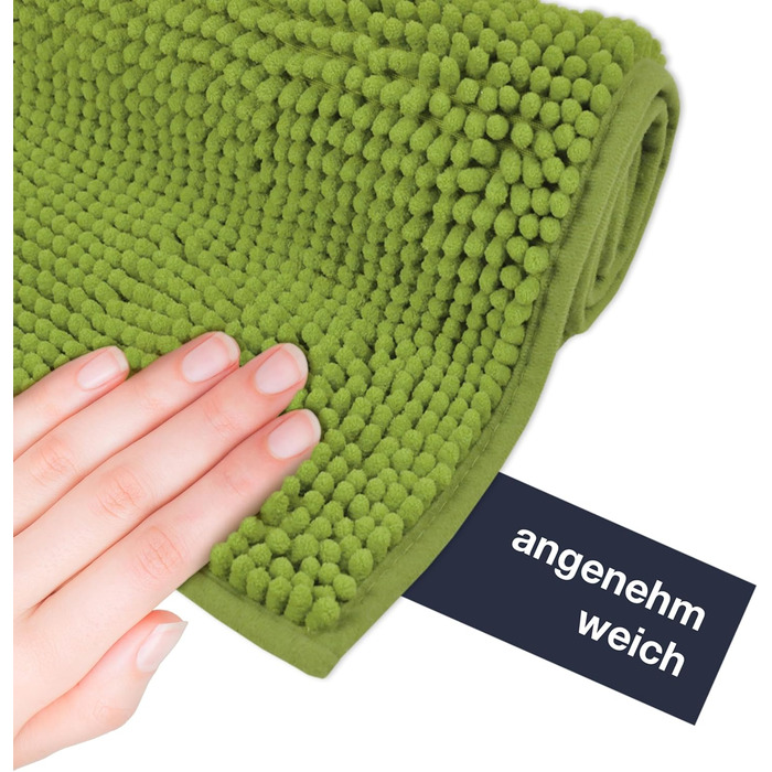 Комплект килимків для ванної WohnDirect, 2 шт. - Бензиновий, 45 x 45 см, з вирізом для унітазу - Нековзний та миється - Килимок для ванної, Килимок для ванної, Килимок для унітазу, 45 x 45 см з вирізом для унітазу (2 шт.), Бензиновий