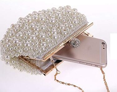 Вечірня сумочка-клатч з перлами, ідеальна для весілля, випускного або урочистого заходу. Маленький гаманець для нареченої або подружок нареченої.