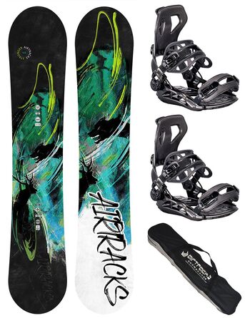 Комплект для сноуборду Airtracks - Stronger Snowboard Wide Flat Zero Rocker Bindung Master Fastec Сумка для сноуборду 156 159 163 165 см Сноуборд 156 см Bindung Master M