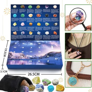 Адвент-календар modun 2025 Самоцвіти та мінерали, для колекціонерів