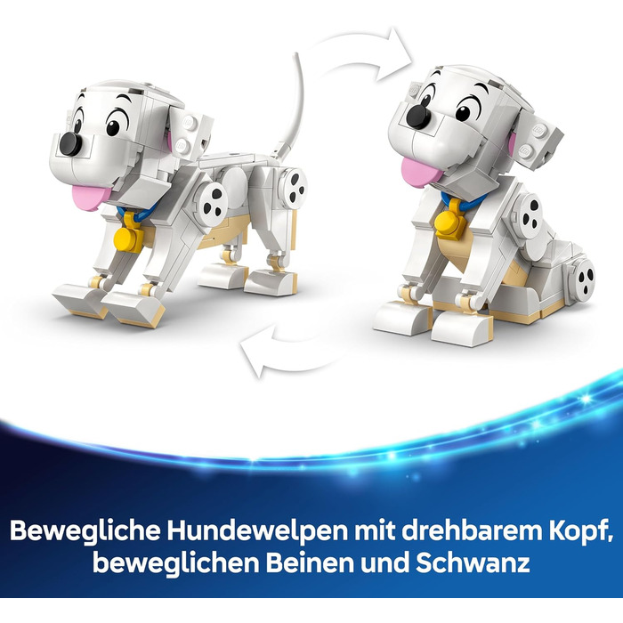 Конструктор LEGO Disney Lucky & Penny 101 Dalmatians 43271, 268 деталей, фігурки цуценят