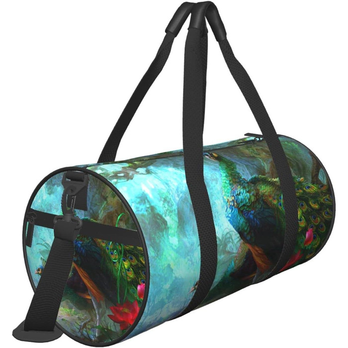 Яскрава спортивна сумка-дорожня Павичче око, унісекс, велика містка сумка для подорожей та спорту