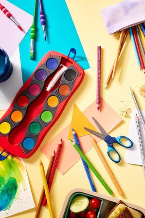 Набір кольорових олівців для дітей та дорослих, 24 предмети, трикутні, стійкі до зламування, включаючи 4 неонові кольори та 2 олівці 1842 Promoset, 201540 -