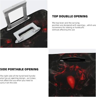 Чохол для багажу Похмурий Череп з еластичної тканини, захисний від подряпин та пилу, чорний, розмір 85 см