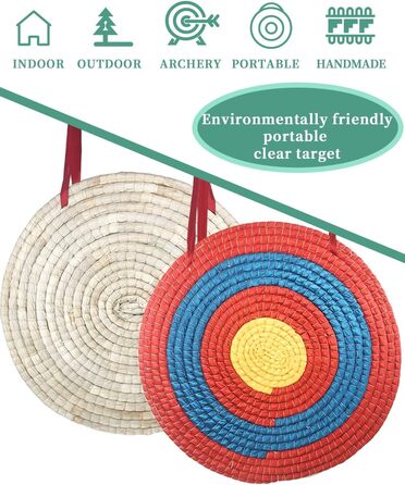 Мішень для стрільби з лука – солом'яна, кругла, традиційна, 50×50×6 см