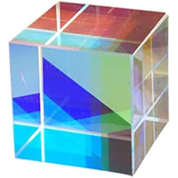 Трикутна призма з оптичного скла MIFANI, кубічна призма з оптичного скла, дисперсійна призма RGB для фізики та декорування, 4 розміри на вибір, 4 x 4 x 4 см, 45 x 45 x 45 мм (розмір 50x50x40 мм)