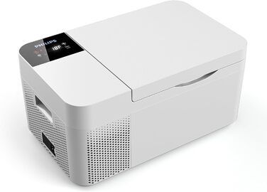 Холодильник PHILIPS TB5101G 12-вольтовий, 16,5-літровий автомобільний холодильник, автомобільний холодильник 12/24 В постійного струму з компресором, електрична холодильна камера для легкових автомобілів, вантажівок, будинків на колесах, подорожей і домаш