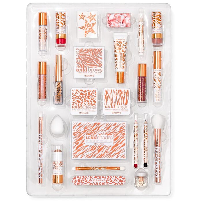 Адвент-календар краси 2025 WILD X-MAS Різдвяний календар для жінок та підлітків 24 розкішні макіяж-сюрпризи Вартість понад 100 євро Веганський та не тестується на тваринах Лімітований випуск від LAHAYE