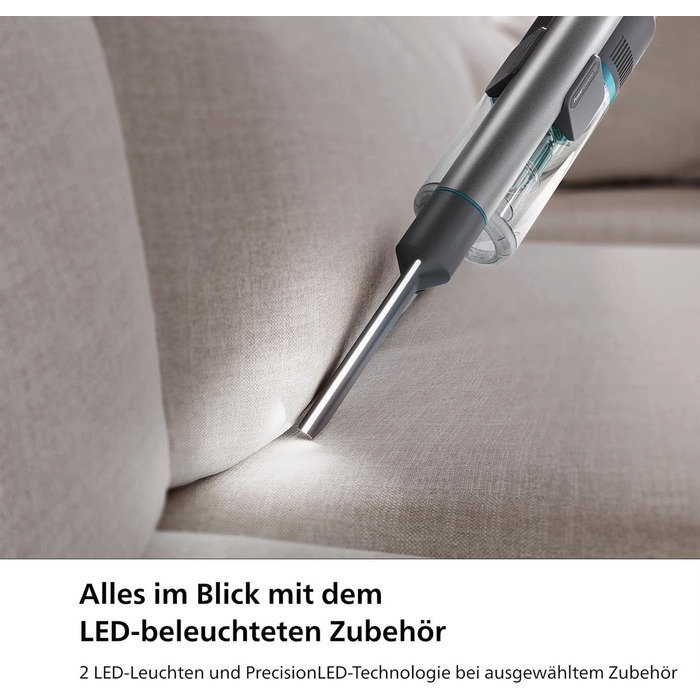 Акумуляторний пилосос PHILIPS серії Aqua 7000, Цифровий двигун, PowerCyclone 12, Зі світлодіодним підсвічуванням, Знімний модуль A