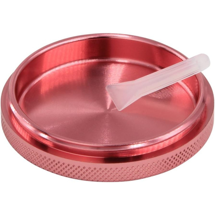 Преміум подрібнювач Cruncher Стійкий до ударів алюмінієвий подрібнювач Дробарка для спецій Подрібнювач спецій з квітами на кришці Магнітна Ø55 мм Металева кавомолка 4 шт. и рожева