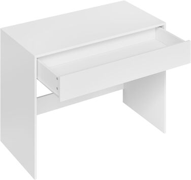 Письмовий стіл з шухлядами, комп&39ютерний стіл, офісний стіл, ПК-стіл для дітей та спалень з мінімалістичним дизайном, 100x50x75 см, білий