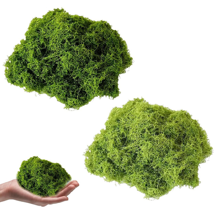Мох Tcnzdy 100г, мох для рукоділля, штучний мох, мох для декору, міцний мох, штучний мох для рослин, декоративний мох, штучний і штучний мох для рукоділля для прикраси саду