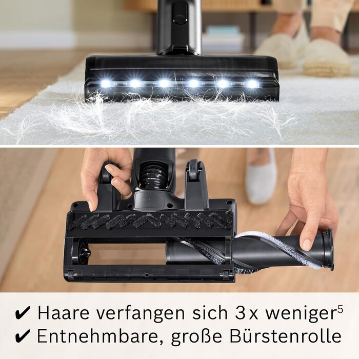 Акумуляторний пилосос Bosch Unlimited 9 BBS921TBA, бездротовий, MicroClean Technology, дисплей, компресія пилу, HEPA-фільтр, 10 років гарантії на двигун, змінний акумулятор, LED-підсвітка, щілина для вузьких місць, зелений