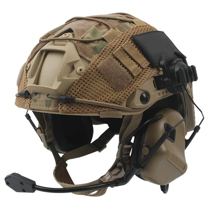 Тактичний військовий шолом для пейнтболу CS-Fast Airsoft гарнітура для зв&39язку з шумозаглушенням Pickup Набір для тренувань Fast Tactical (колір T)