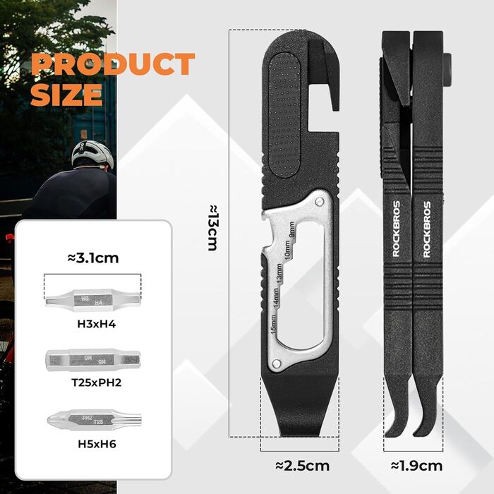 Велосипедний мультиінструмент ROCKBROS, 16-в-1