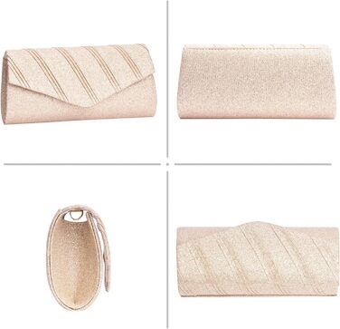 Клатч жіночий Larcenciel, блискуча сумочка з ланцюжком, вечірня сумочка з металевими паєтками для нареченої, елегантна сумка на плече для весілля, вечірки, побачення, золотий колір