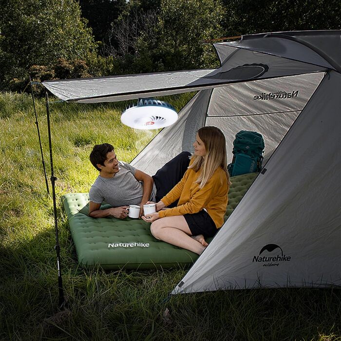 Світлодіодний кемпінговий ліхтар з вентилятором, Кемпінговий вентилятор з підсвічуванням, Ліхтар для намету, Аксесуари для кемпінгу на природі, Кемпінгові гаджети