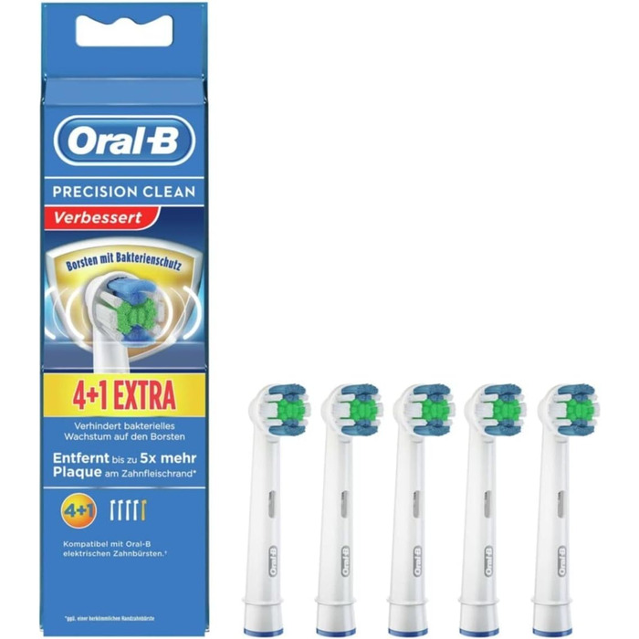 Щітки Braun Oral-B 4210201300908 Precision Clean із захистом від бактерій, запобігає розмноженню бактерій на щетині, 4ук, 27 г