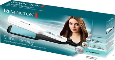 Випрямляч для волосся Remington Shine Therapy Wide S8550, широкі пластини, LCD-дисплей, 150230C