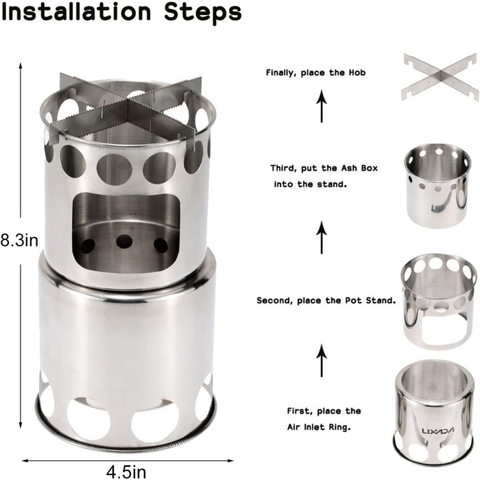 Портативний набір посуду для кемпінгу, алюмінієві каструлі з антипригарним покриттям, нержавіюча сталь, кемпінгова плита, складне начиння, повний комплект посуду для приготування їжі на свіжому повітрі та кемпінгу.
