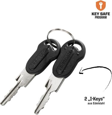 Інтегрований ланцюговий замок Kryptonite Keeper 585 - 85 см, клас безпеки 4/10, протиугінний велосипедний замок - зі сталевим ланцюгом 5 мм та 2 ключами - чорний, одинарний