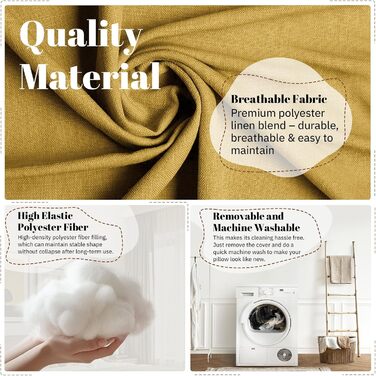 Подушка для читання Трикутна клиноподібна подушка для ліжка та дивана, зручна подушка для спини, мяка опорна подушка для читання та відпочинку, зі знімним чохлом, який можна прати, жовта, 45 см