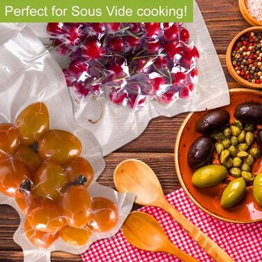 Вакуумні пакувальники VacYaYa 6 рулонів (3)20x600 см і (3)28x600 см вакуумні пакувальники для харчових продуктів, вакуумні пакети без BPA, пакети sous vide плівки для вакуумних пакувальників та плівкових запаювачів Підходить 6 рулонів 28 см x 6 м (3 рулон