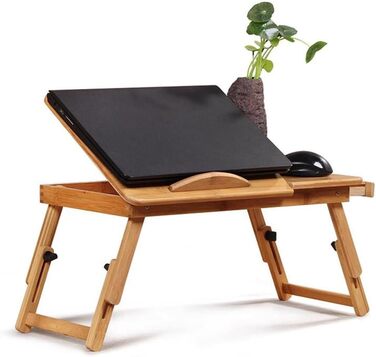 Регульований портативний стіл для ноутбука з бамбука