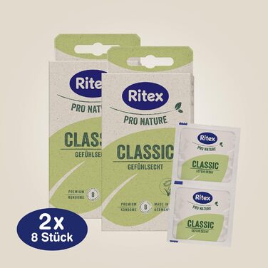 Презервативи Ritex Pro Nature Classic, ультратонкі, натуральні, 16 шт