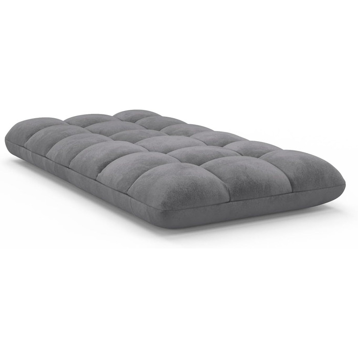 Розкладне підлогове крісло Garance на 15 позицій, велюр, антрацитово-сірий колір