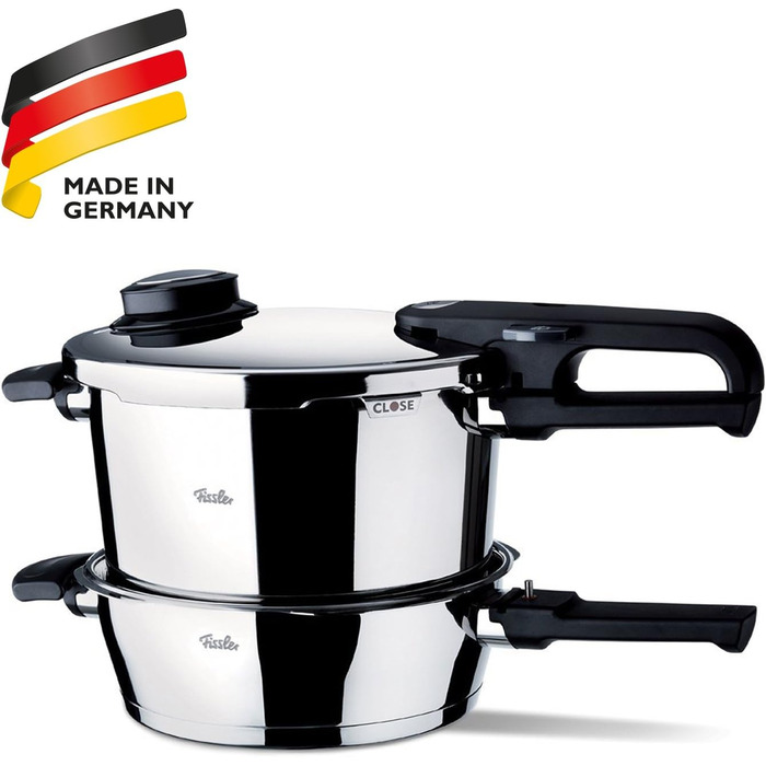 Набір для скороварки Fissler Vitavit Premium / набір для скороварки, 2 частини (6 л і 2,5 л - Ø 22 см) з нержавіючої сталі, скоров