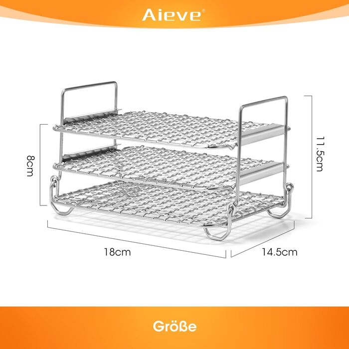 Решітка для гриля Aieve Air Fryer Dehydrate Багатоцільова двошарова стійка Сумісна з аксесуарами AF400EU 9.5-літрової фритюрниці Ninja Foodi Max Dual Zone / SL400EUCP Double Stack XL Air Fryer