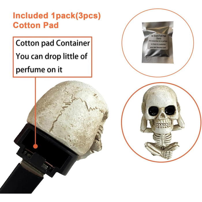 Автомобільний ароматизатор повітря Освіжувач повітря Аксесуари для інтер'єру Череп Подарункові прикраси 3 Шматки Скелет Новий авто