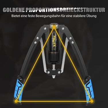 Гідравлічний силовий тренажер - Регульований тренажер для верхньої частини тіла 10-200 кг для силових тренувань рук і передпліч, біцепсів і грудей - пружина King, Power Twister, тренажер для рук, еспандер