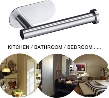 Тримач для туалетних рулонів Aikzik без свердління, самоклеючий тримач для туалетних рулонів з нержавіючої сталі круглий тримач дл