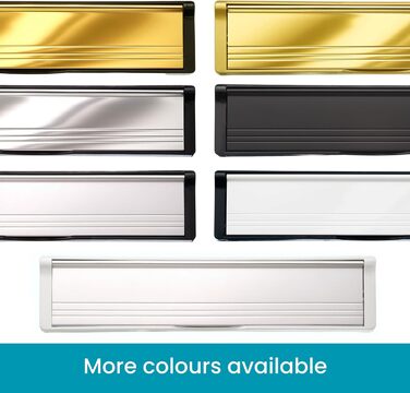 Дверна поштова скринька 30,6 см (12 дюймів) – чорний/полірований срібло