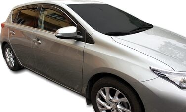 АВТОМОБІЛЕБУДУВАННЯ Вітровий дефлектор підходить для Auris Hatchback 2013-2018, Heko Rain Deflector, чорний, тонований, комплект з 4 шт. , передній, задній, аеродинамічний, проста установка