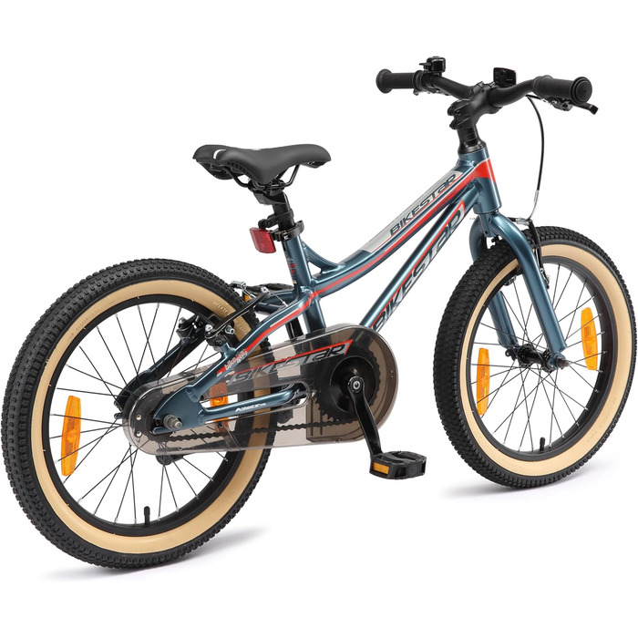 Дитячий алюмінієвий гірський велосипед BIKESTAR з V-подібними гальмами для дівчаток та хлопчиків віком від 5 років 18-дюймовий дитячий гірський велосипед БЕЗРИЗИКОВИЙ ПРОБНИЙ ВИПРОБУВАННЯ Бензин