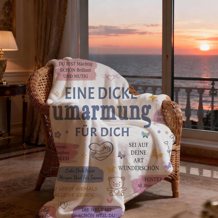 Подарунок для дівчини/дівчини 150x200 см Ковдра для обіймів для найкращої подруги/обіймів, натхненний подарунок для дружби для жінки/дівчини/сестри на день народження, Різдво 200 x 150 см