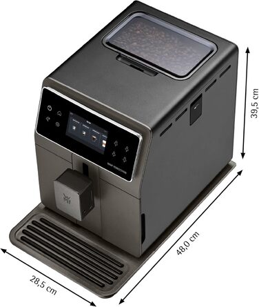 Повністю автоматична кавоварка WMF Perfection 780L з молочною системою, 18 напоїв, подвійний термоблок, кавомолка з нержавіючої сталі, профіль користувача, контейнер для молока 1 л