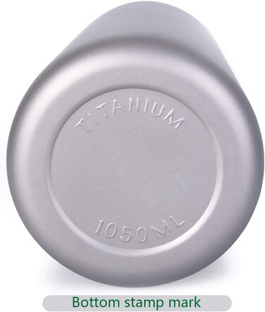 Мл титанова пляшка для кемпінгу, відкритого типу, посуд із широким горлом, легка портативна пляшка для води, велика пішохідна пляшка для пікніка, одношарова питна пляшка з ручкою Ti3006D 1050 мл з ручкою Ti3006d, 1050