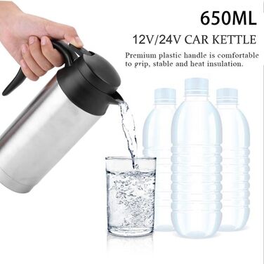 Автомобільний чайник Hangrow 12V, 650ml Kettle Usb, прикурювач Подорожній чайник Чайник Автомобільний чайник Прикурювач для подоро