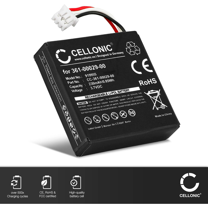 Батарейка для гарнітури, сумісна з Logitech H800 (230 мАг, 3,7 В) 2 шт. Замінна батарейка 533-000067, AHB472625PST, L/N 1109, L/N 1110 2 шт. 230 мАг