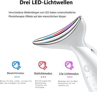 Вібраційний нагрівальний пристрій для краси CooBES, масажер для шиї та обличчя проти зморшок, інструменти для догляду за шкірою EMS проти зморшок, 3 режими нагрівання 45 , пристрій для омолодження шкіри.