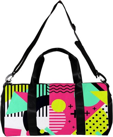 Сумка-мішок для подорожей, спорту та йоги, з сучасним геометричним малюнком, компактна спортивна сумка для фітнесу та ручної поклажі