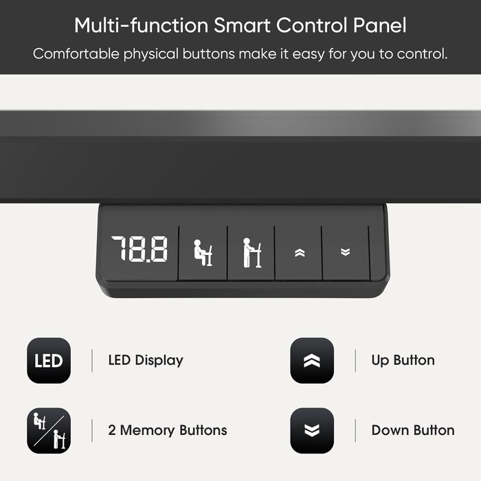 Електричне регулювання висоти столу 160x60 см, регулювання висоти столу з функцією пам&39яті та технологією запобігання зіткненням, колеса, зрощувальна дошка, чорний каркас/чорна стільниця 160 x 60 см, чорнийчорний