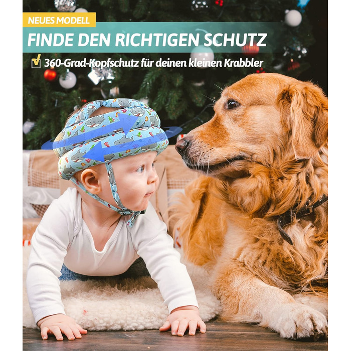 Дитячий шолом для повзання I Захист голови дитини від зіткнення I Дитяча захисна шапка для немовлят від 6 до 24 місяців дитяча лис